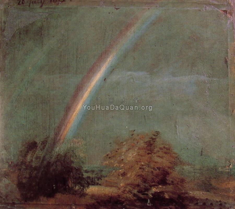 Landscape with a Double Rainbow - 约翰·康斯特布尔